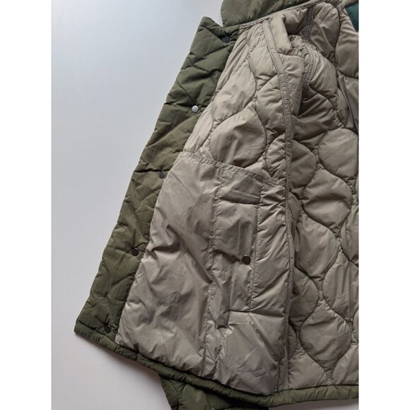 ROOTS Brooks Green Quilted Nylon Lightweight Boxy Jacket, Size L - Picture 12 of 16